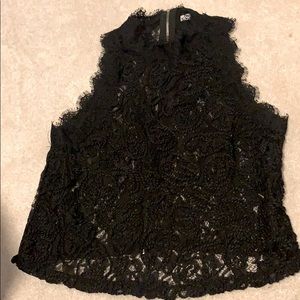 High-neck lace Zara top